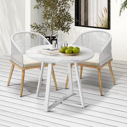 3PCS/5PCS Outdoor Dining Set Table&Chairs Bistro Set