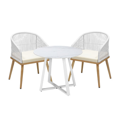 3PCS/5PCS Outdoor Dining Set Table&Chairs Bistro Set