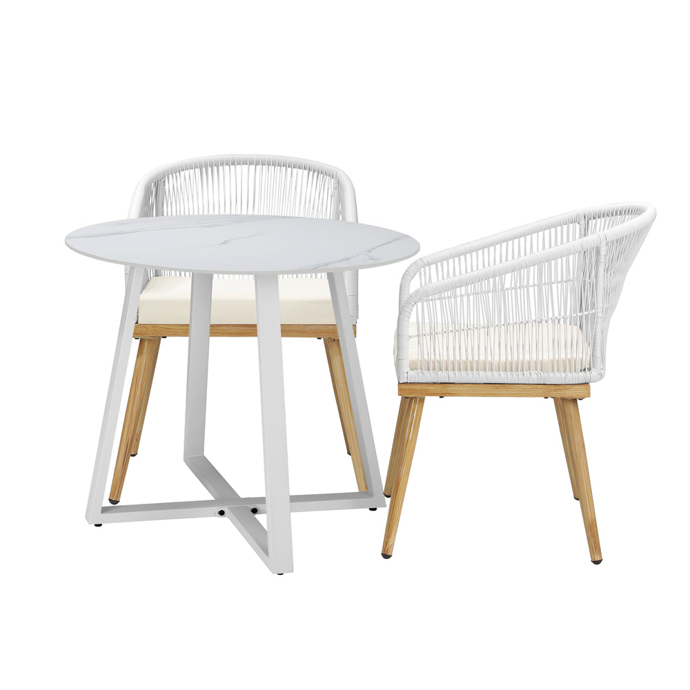 3PCS/5PCS Outdoor Dining Set Table&Chairs Bistro Set