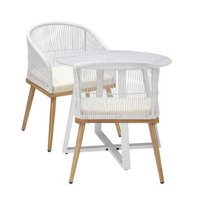 3PCS/5PCS Outdoor Dining Set Table&Chairs Bistro Set