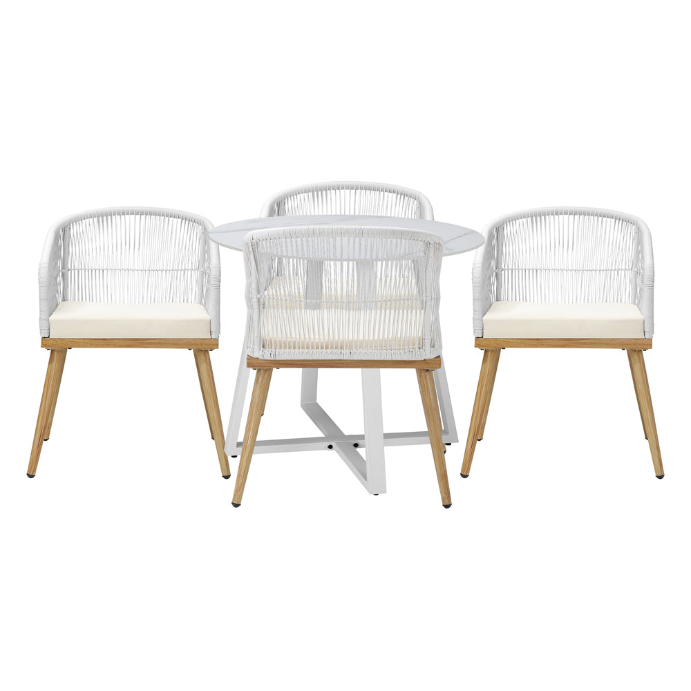 3PCS/5PCS Outdoor Dining Set Table&Chairs Bistro Set