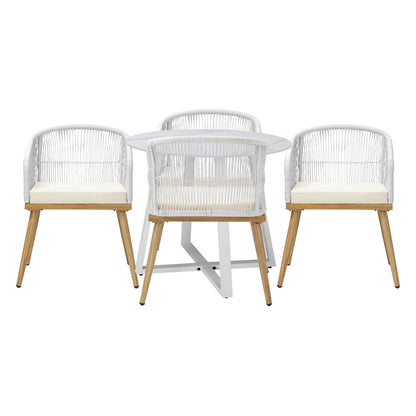 3PCS/5PCS Outdoor Dining Set Table&Chairs Bistro Set