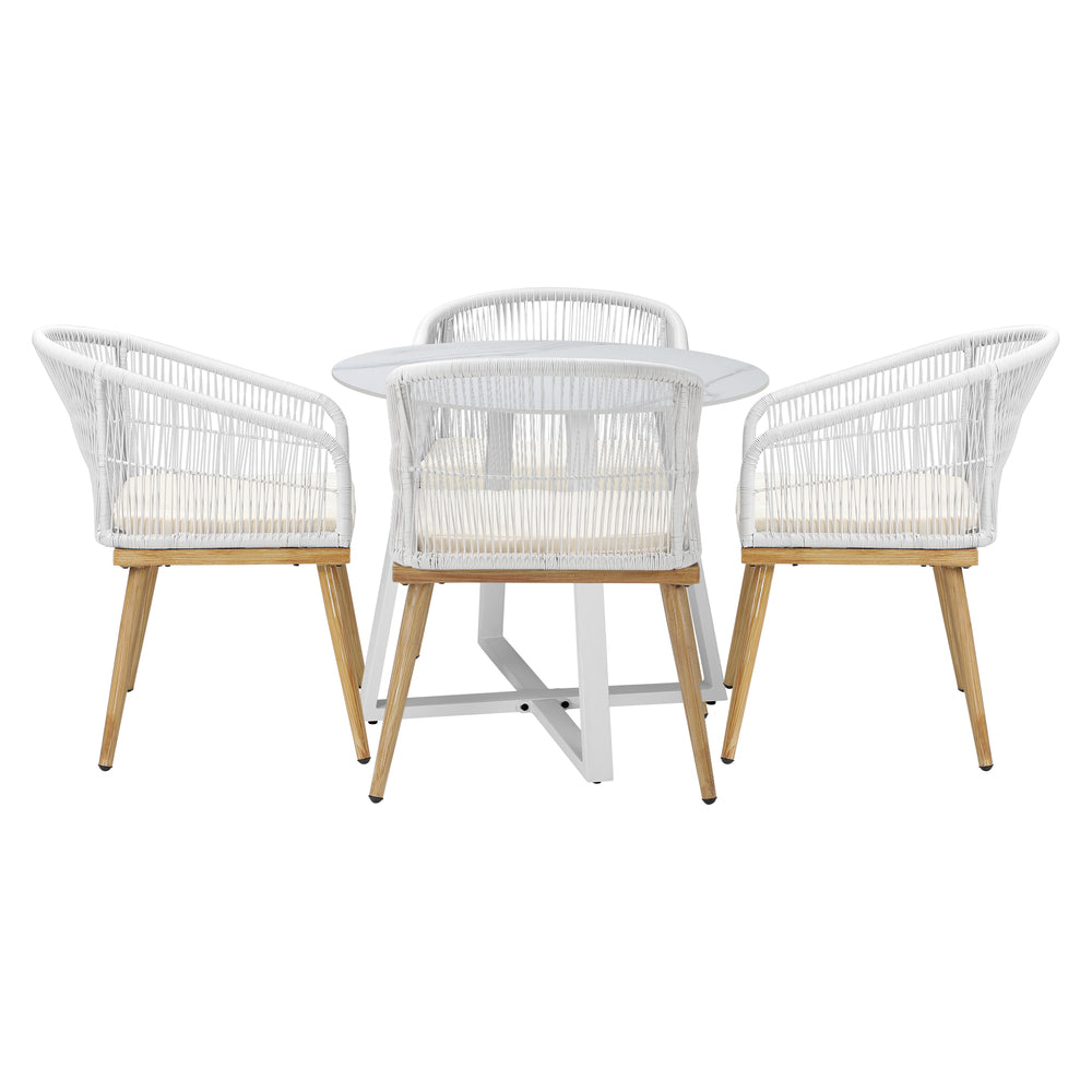 3PCS/5PCS Outdoor Dining Set Table&Chairs Bistro Set