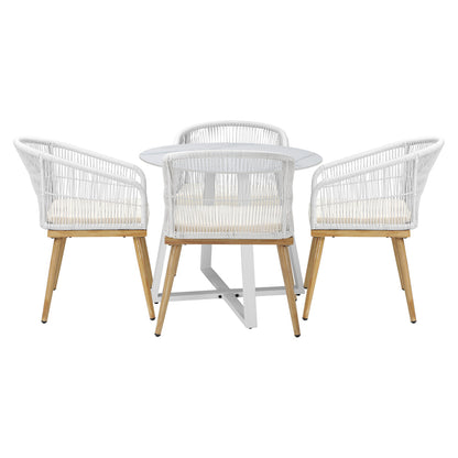 3PCS/5PCS Outdoor Dining Set Table&Chairs Bistro Set