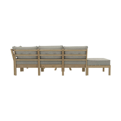 Outdoor Lounge Sofa Set 7 Piece Garden Furniture Grey