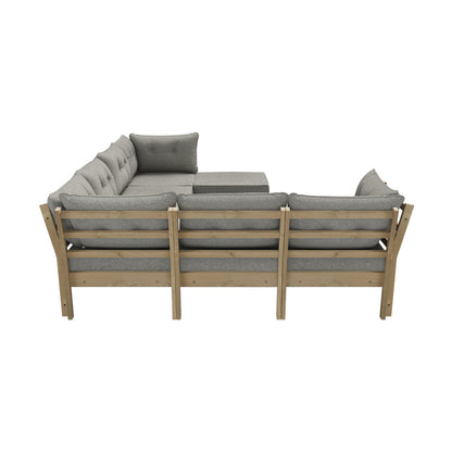 8PCS & 9PCS Outdoor Sofa Set Lounge Patio Furniture Beige Garden Seating Set