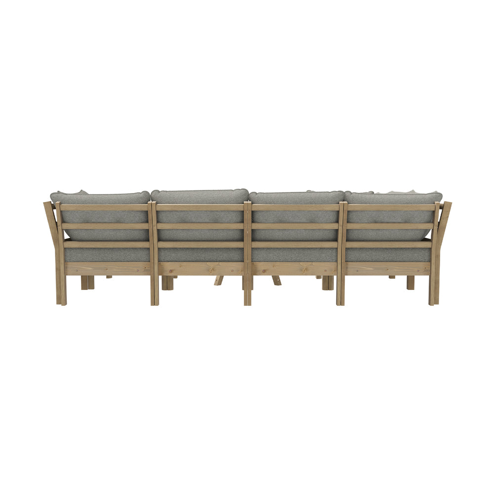 8PCS & 9PCS Outdoor Sofa Set Lounge Patio Furniture Beige Garden Seating Set