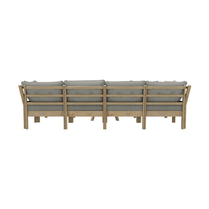 8PCS & 9PCS Outdoor Sofa Set Lounge Patio Furniture Beige Garden Seating Set