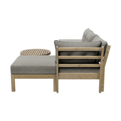 Outdoor Lounge Sofa Set 7 Piece Garden Furniture Grey
