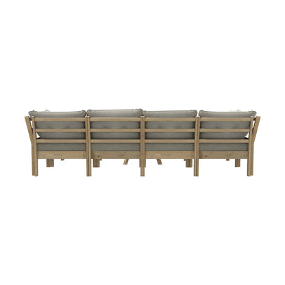 7 Piece Outdoor Sofa Set 6-Seater Lounge Setting Grey