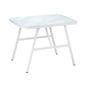 Outdoor Dining Table Patio Indoor White Marble-style
