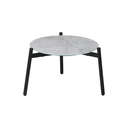 3PCS Outdoor Patio Setting Grey 70cm & 50cm Coffee Table