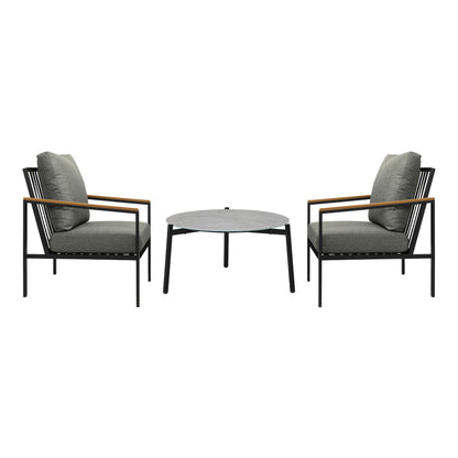 3PC Outdoor Patio Lounge Set 70cm & 50cm Coffee Table Sofa Chairs