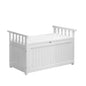 Outdoor Storage Box Wooden Garden Bench L Charcoal