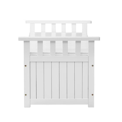 Outdoor Storage Box Wooden Garden Bench L Charcoal