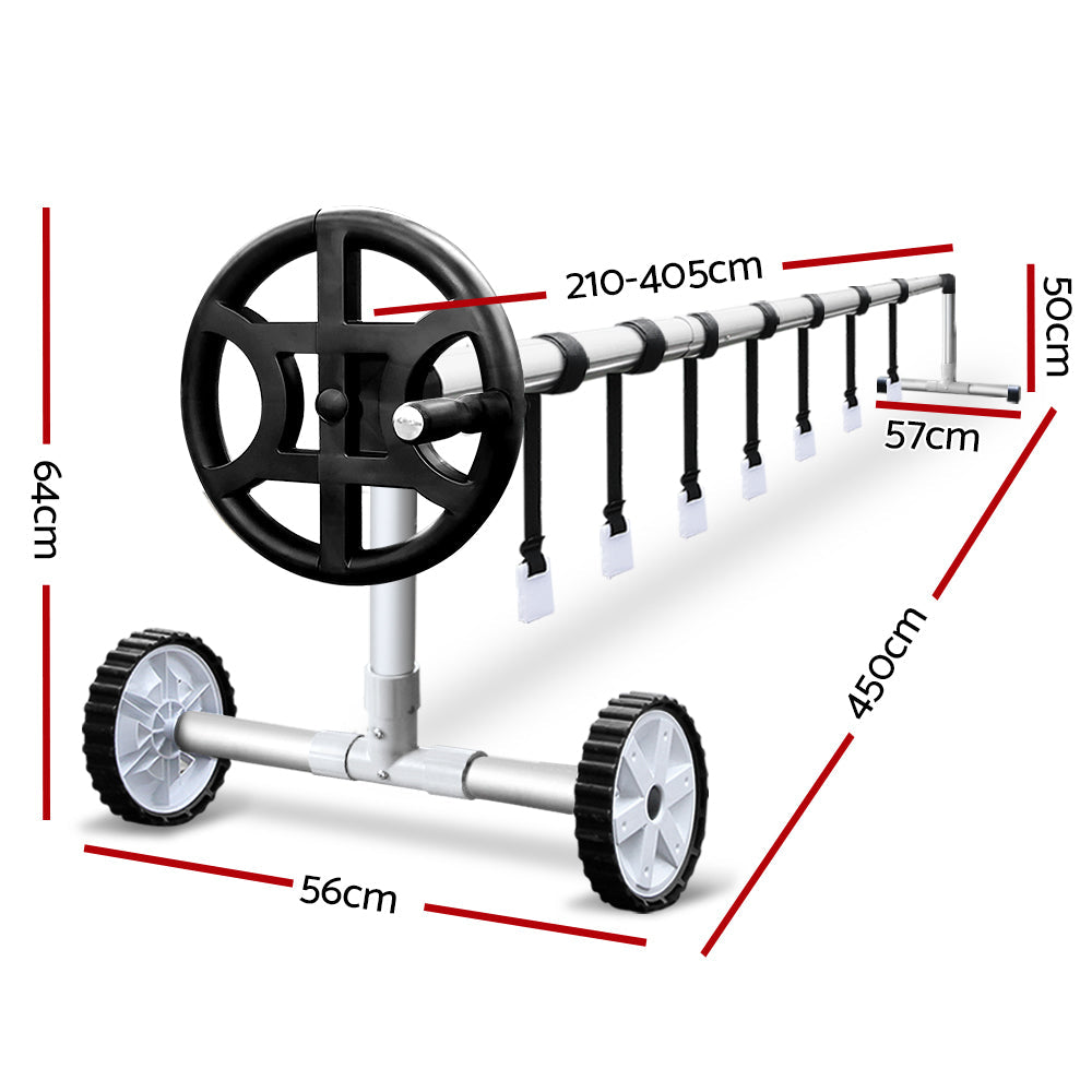 Pool Cover Roller 4M Adjustable Swimming Pool Solar Blanket Reel
