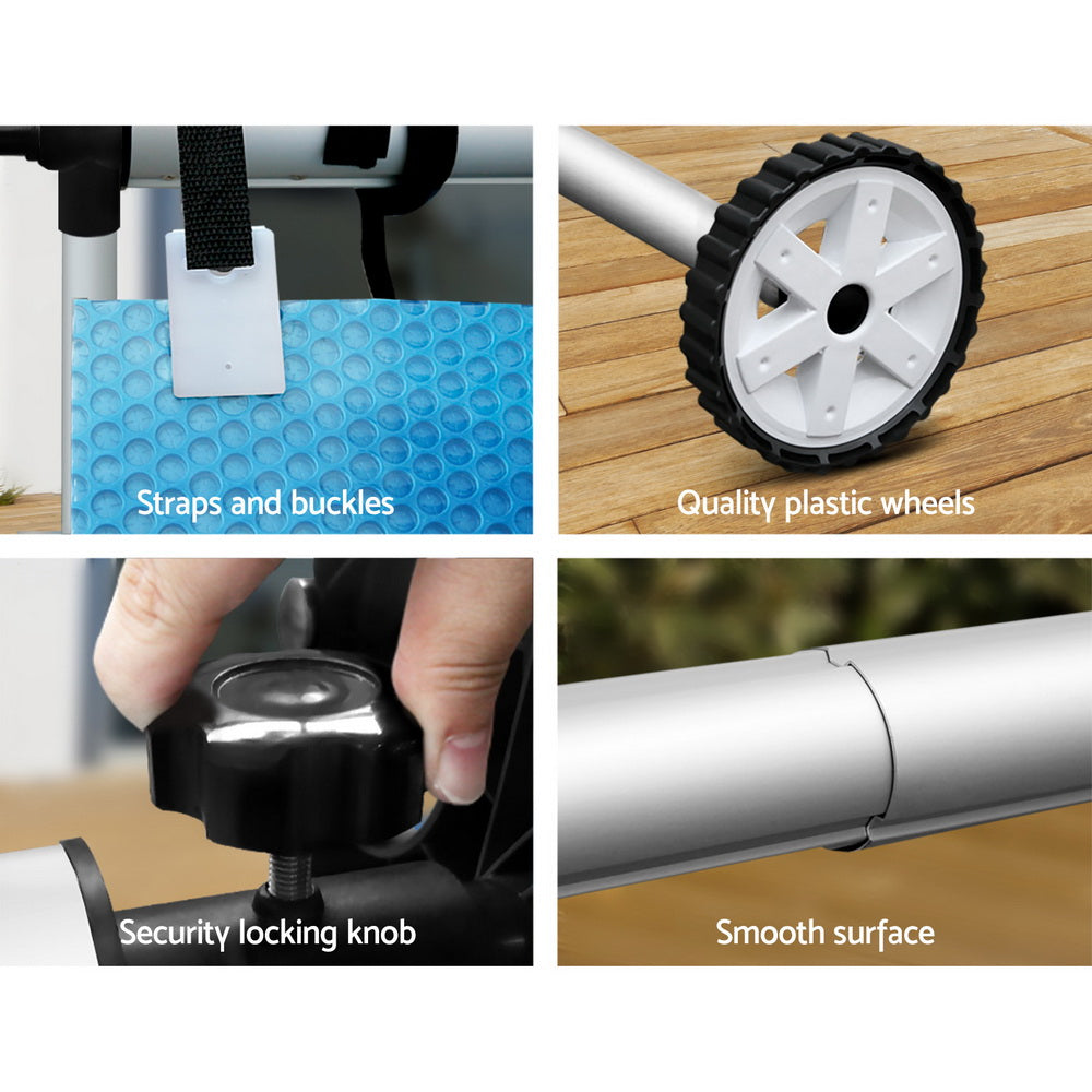 Pool Cover Roller 4M Adjustable Swimming Pool Solar Blanket Reel