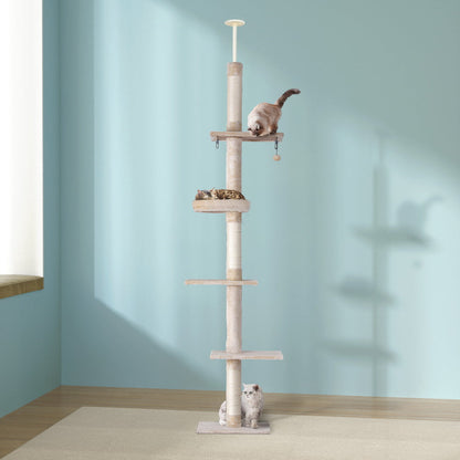 290cm Cat Tree Tower - Floor to Ceiling Scratching Post