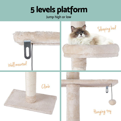 290cm Cat Tree Tower - Floor to Ceiling Scratching Post