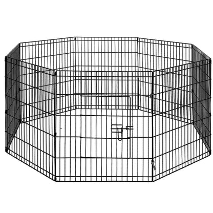 30" 8 Panel Dog Playpen Pet Fence Exercise Cage Enclosure Play Pen