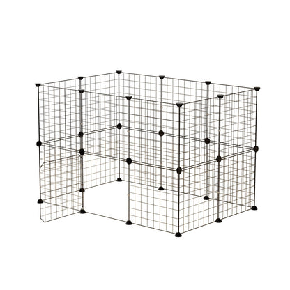 Pet Dog Playpen Enclosure Cage 20 Panel Puppy Fence Play Pen Foldable Metal