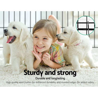 36" 8 Panel Dog Playpen Pet Fence Exercise Cage Enclosure Play Pen