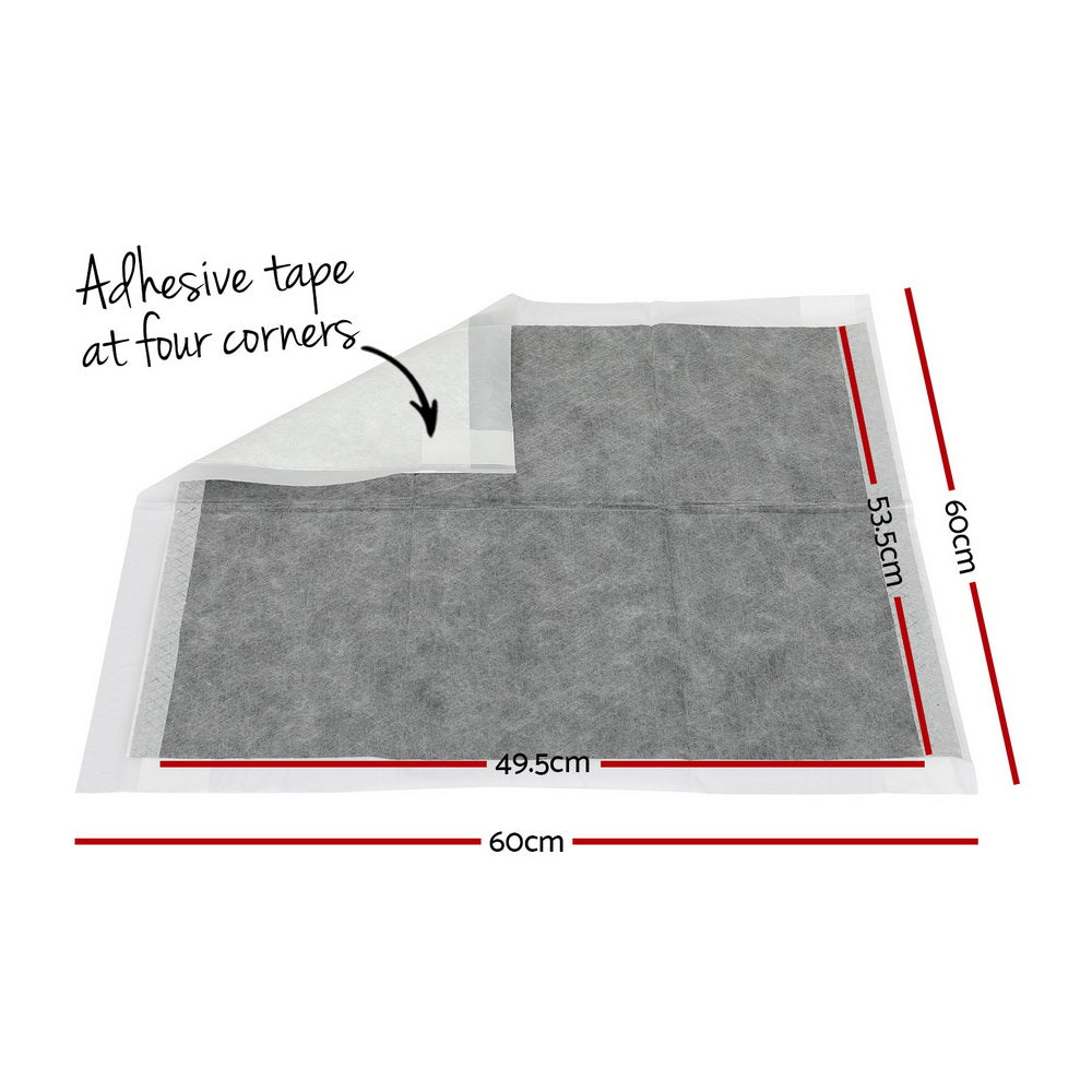 Pet Training Pads 200Pcs 60X60Cm Puppy Dog Toilet Pee Indoor Super Absorbent Grey