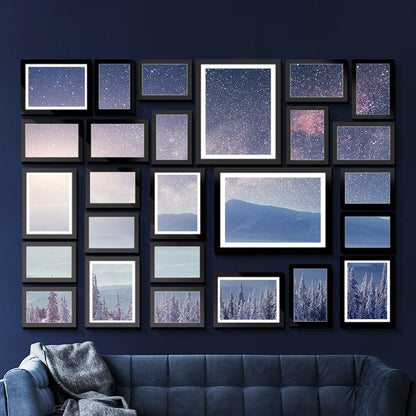 Photo Frames Art Holder 26Pcs 8X10" 5X7" 4X6" 3.5X5" Black