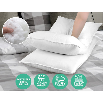 4 Pack Bed Pillow Family Hotel 48X73Cm