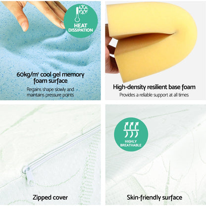 Wedge Pillow Bamboo Cover Twin Pack