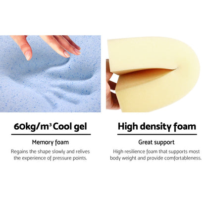 Wedge Pillow White & Blue