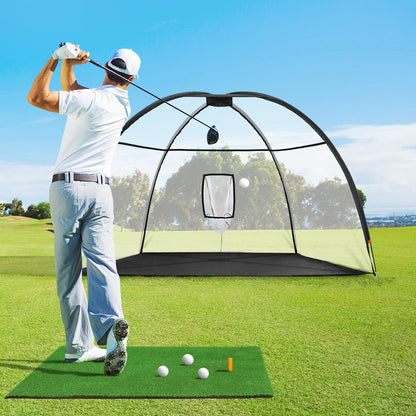 3.5M Golf Practice Net With Driving Mat Training Aid Target Hitting