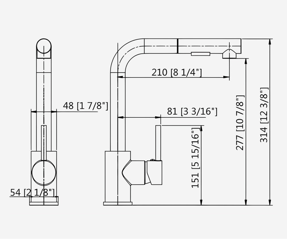 Kitchen Mixer Tap Pull Out Faucet Sink Basin Brass Swivel 2 Modes Chrome