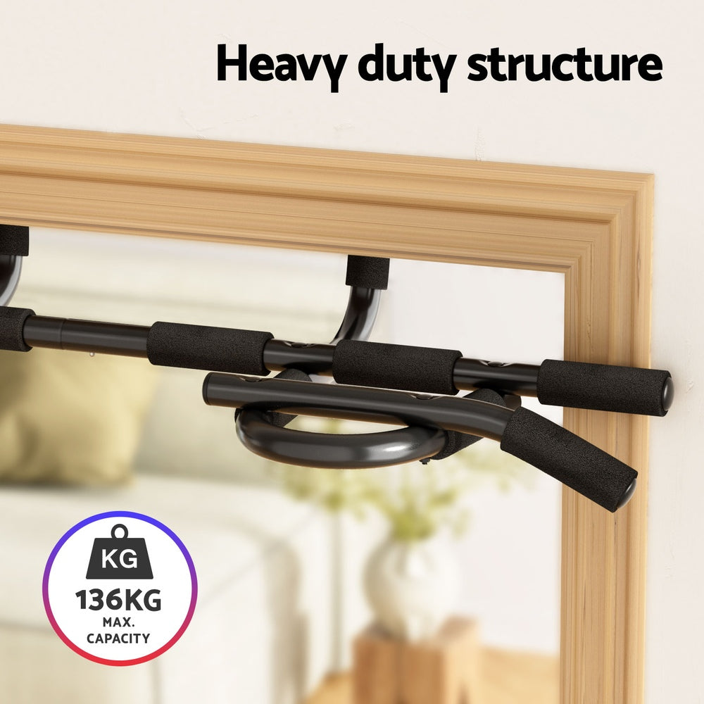 Versatile Adjustable Doorway Chin-Up Bar with Level Meter