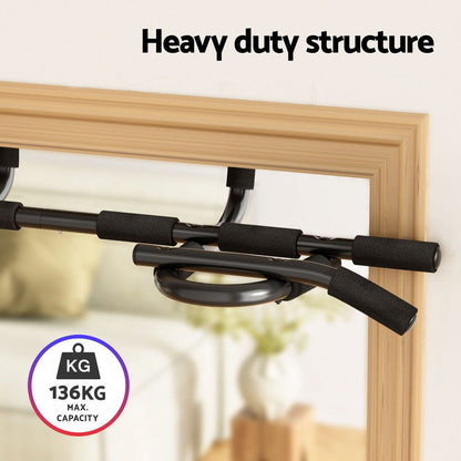 Versatile Adjustable Doorway Chin-Up Bar with Level Meter