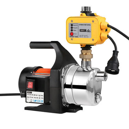 Garden Water Pump High Pressure 1500W Tank Rain Farm Irrigation House Yellow