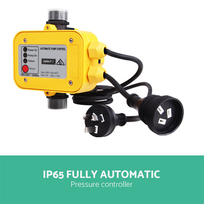 Garden Water Pump High Pressure 1500W Tank Rain Farm Irrigation House Yellow