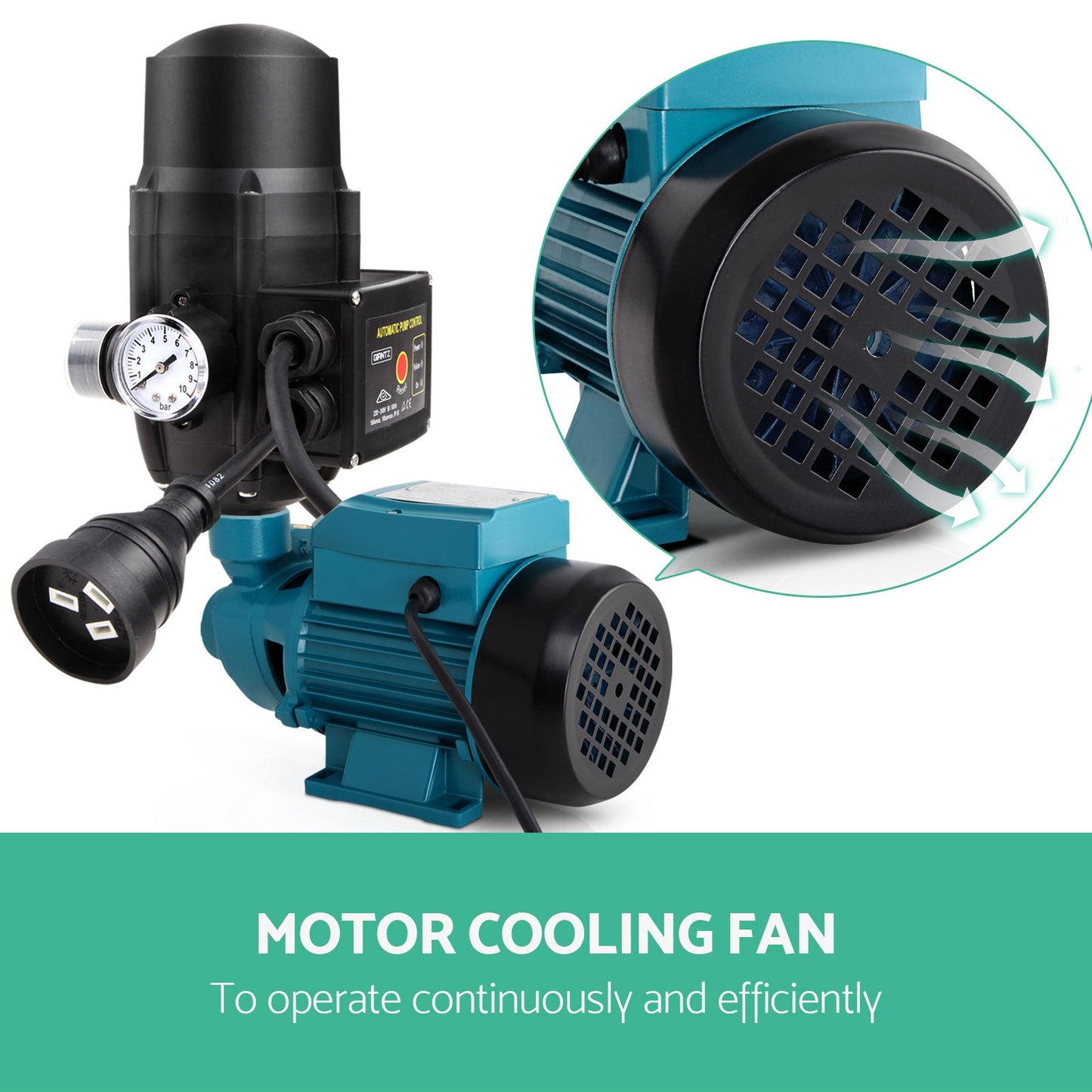 Auto Peripheral Pump Clean Water Garden Farm Rain Tank Irrigation Qb60