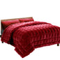 Mink Quilt Burgundy Super King