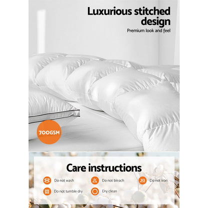 700Gsm Goose Down Feather Quilt Super King