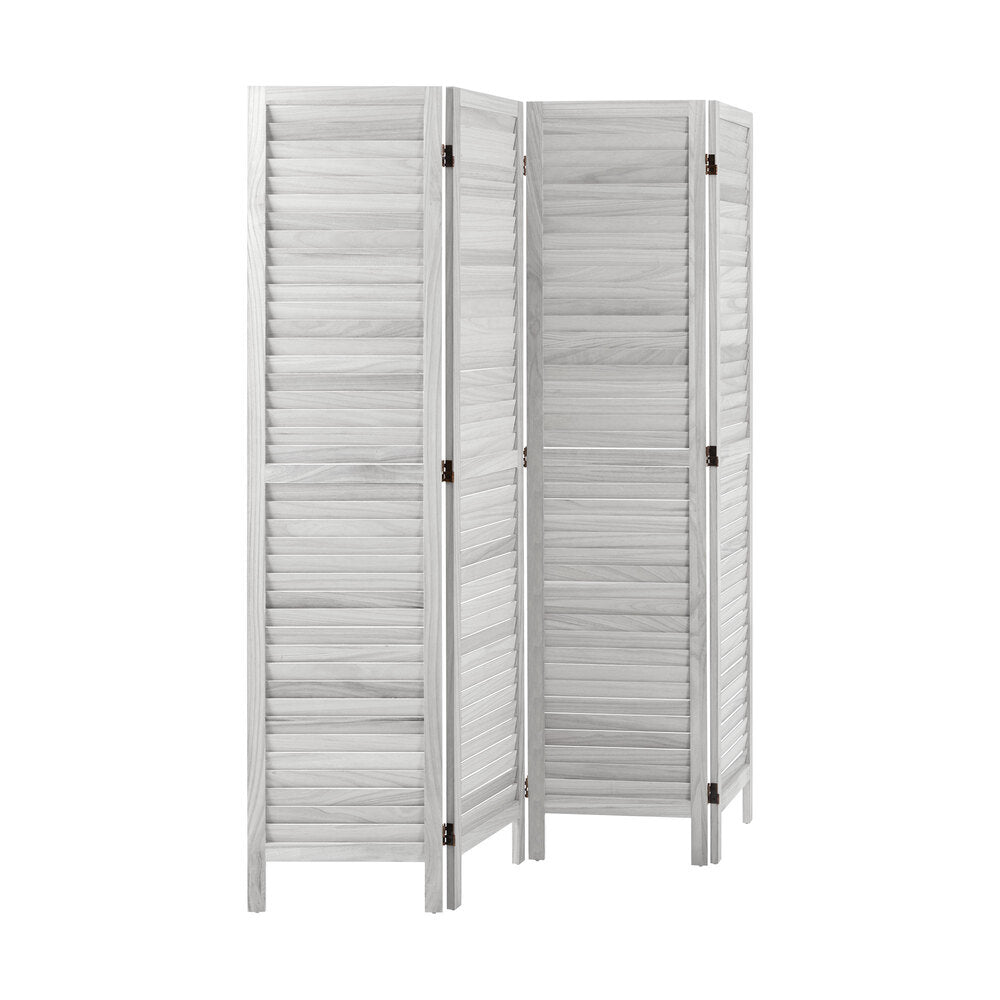 4 Panel Room Divider Timber Wooden Natural