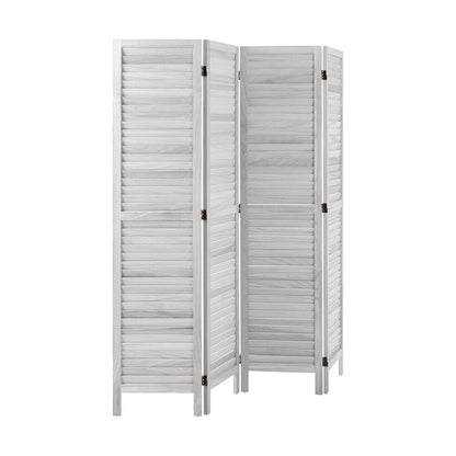 4 Panel Room Divider Timber Wooden Natural