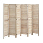 4 Panel Room Divider Timber Wooden Natural