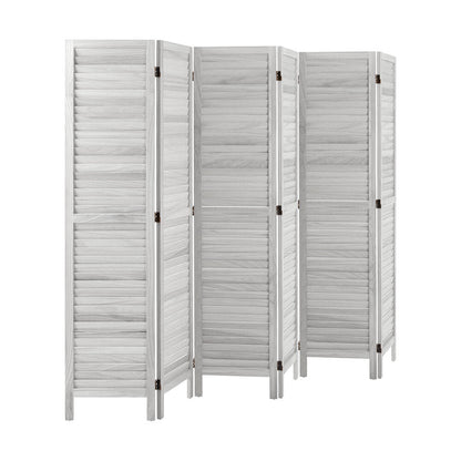 4 Panel Room Divider Timber Wooden Natural