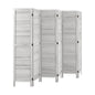 4 Panel Room Divider Timber Wooden Natural