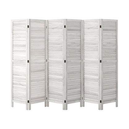 4 Panel Room Divider Timber Wooden Natural