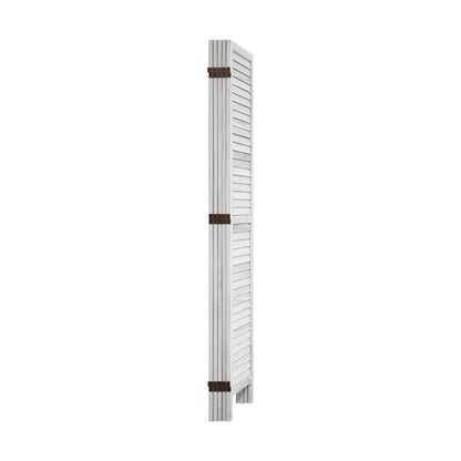 4 Panel Room Divider Timber Wooden Natural