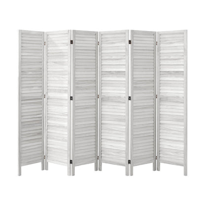 4 Panel Room Divider Timber Wooden Natural