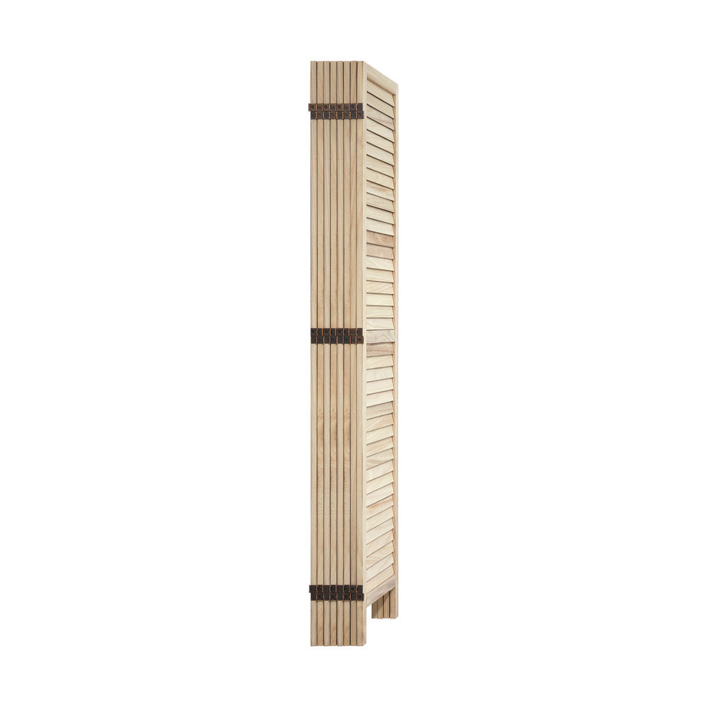 4 Panel Room Divider Timber Wooden Natural