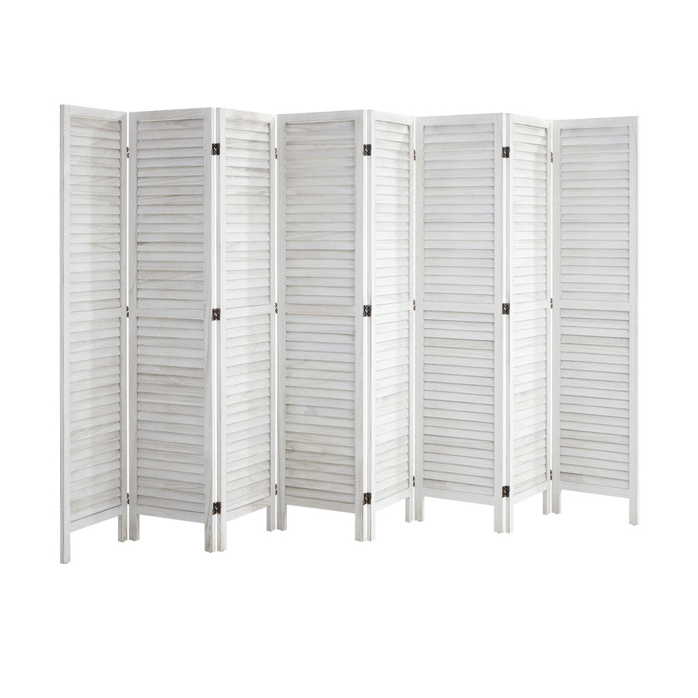 4 Panel Room Divider Timber Wooden Natural
